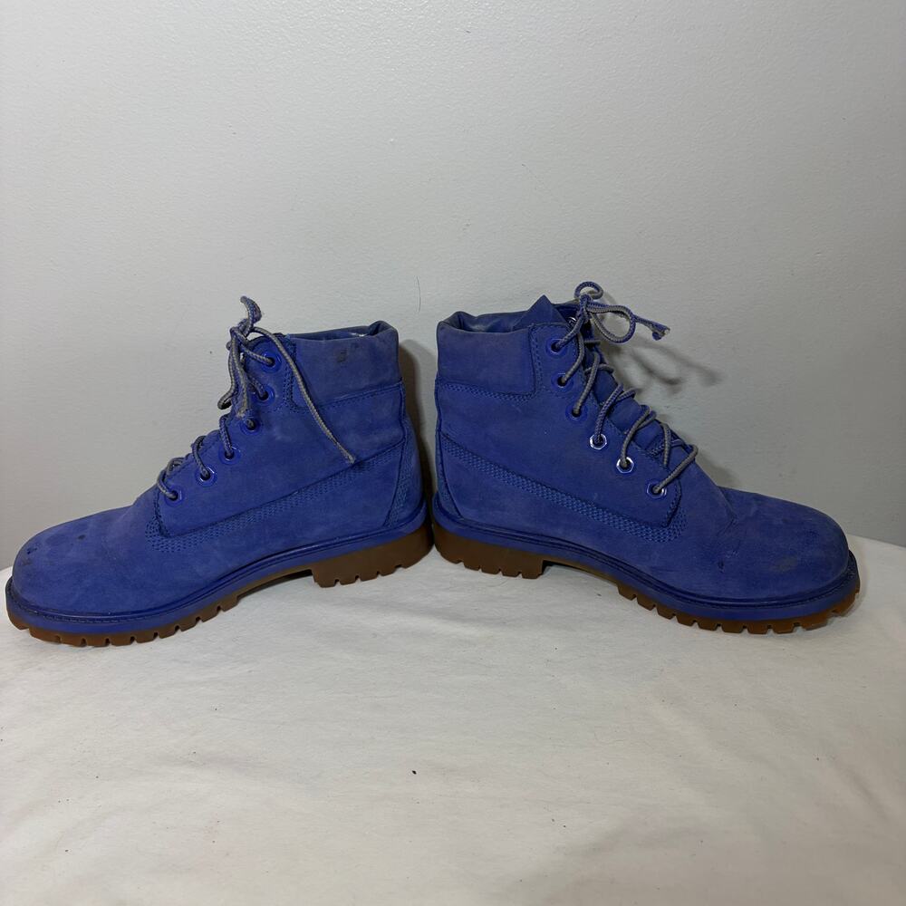 Timberland Boots Blue Suede Leather Womens Lace Up Primaloft 200 Gram School 6.5 - Picture 2 of 13